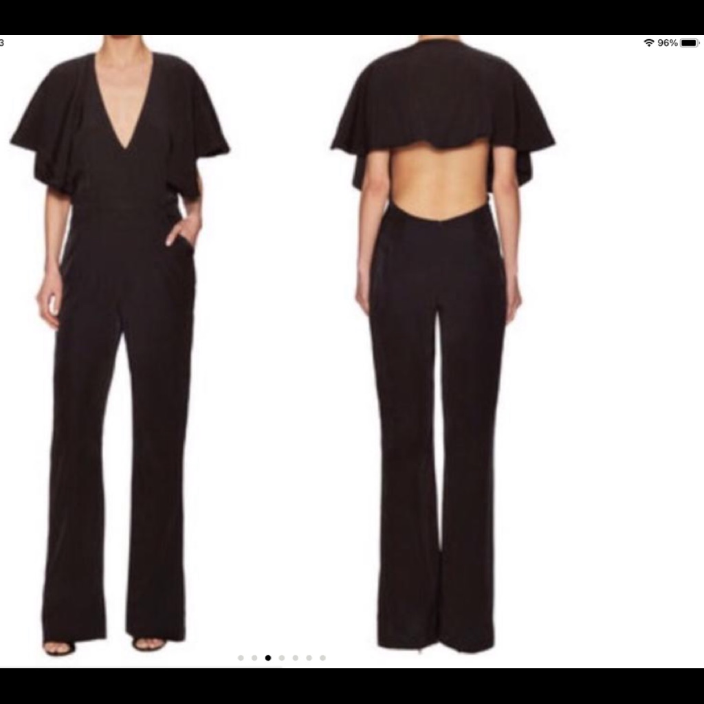 The Jetset Diaries Sahara Black Cape Jumpsuit